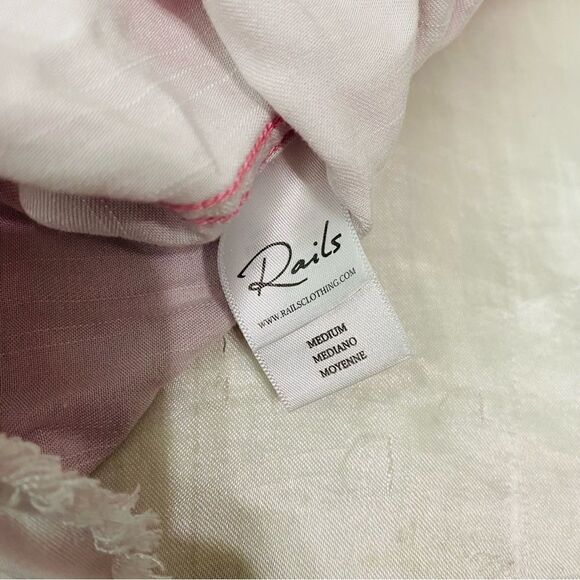 Rails Womens Ingrid Raw Hem Dusty Rose Shirt Size M - Picture 7 of 9